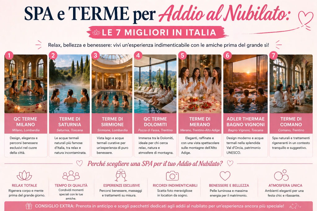 SPA e Terme per Addio al Nubilato: le 7 Migliori in Italia